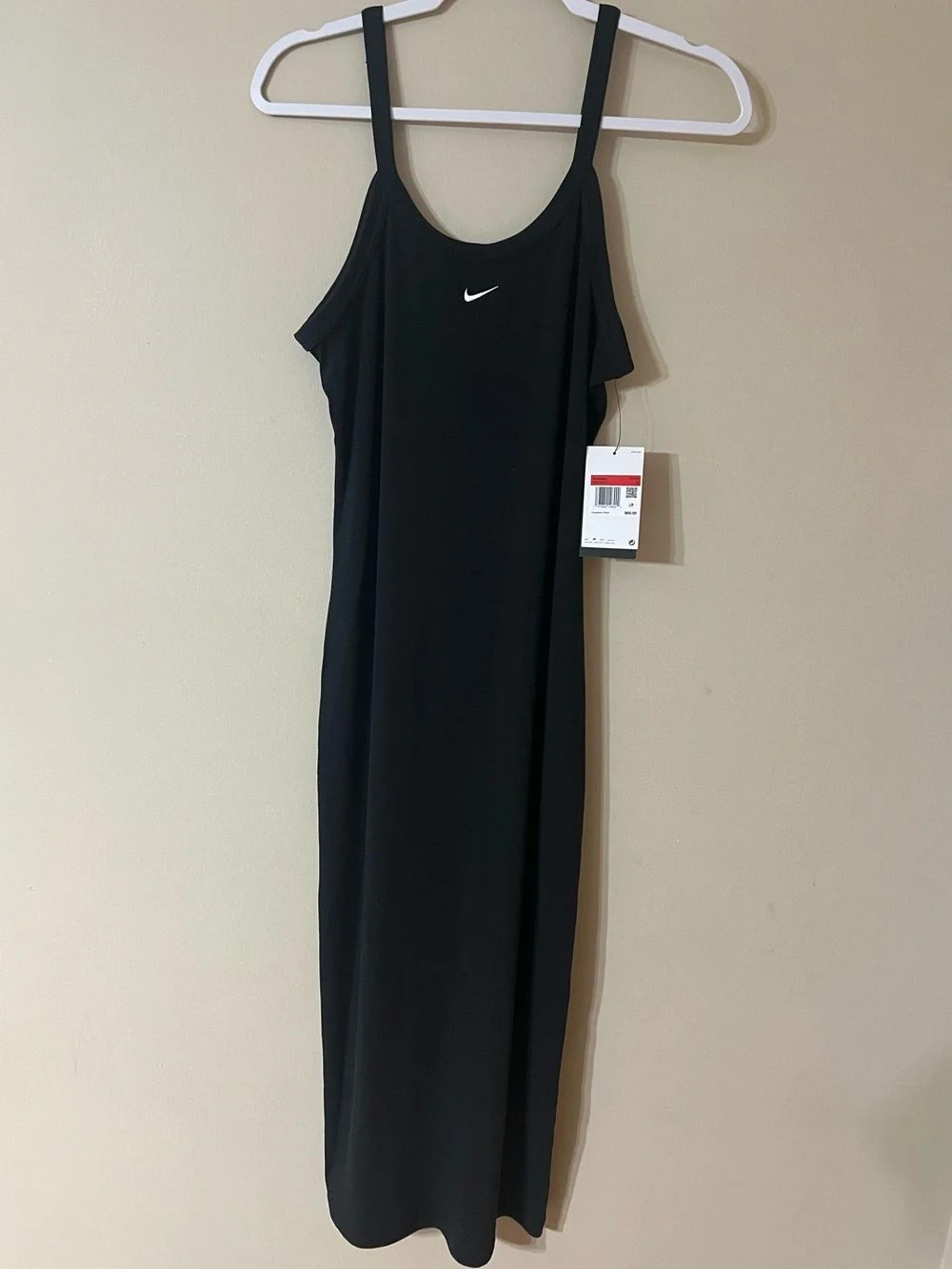 Nike Women's Sportswear Chill Knit Tight Mini-Rib Tank Dress Black Size Large